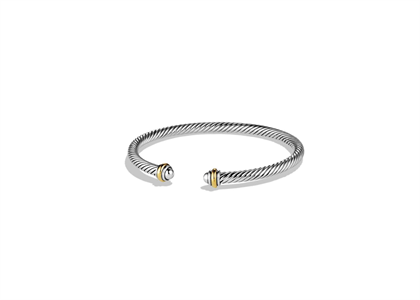 Two Tone Plated Womens Twisted Bracelet